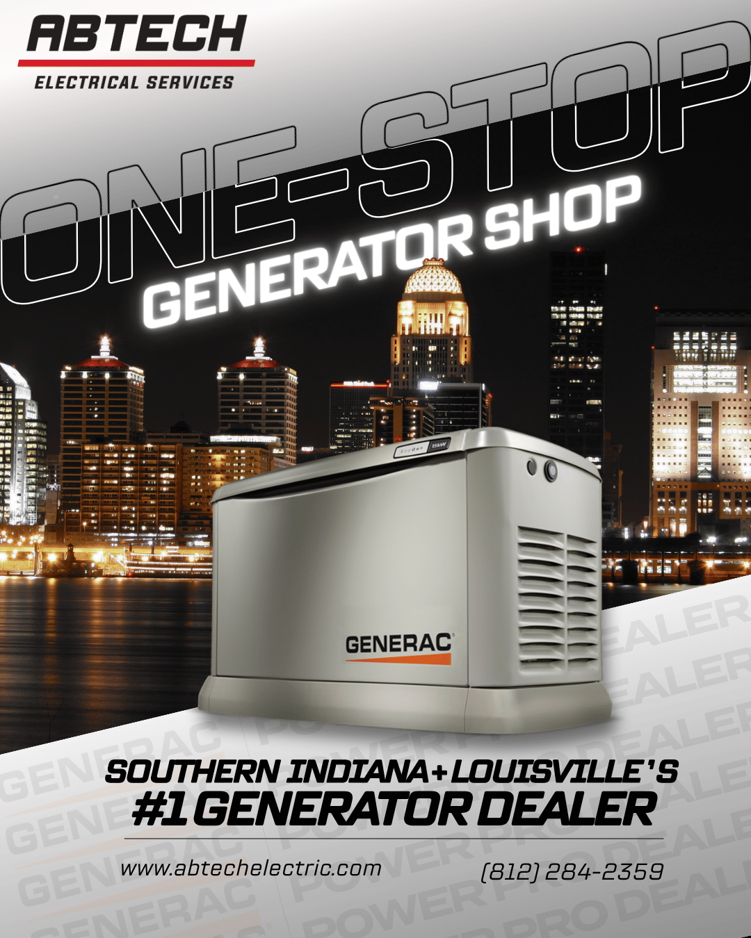 Example of a home generator service after the generator is installed