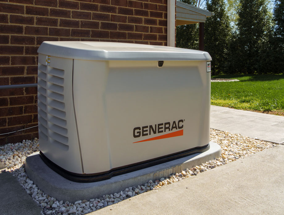 Example of a home generator service after the generator is installed